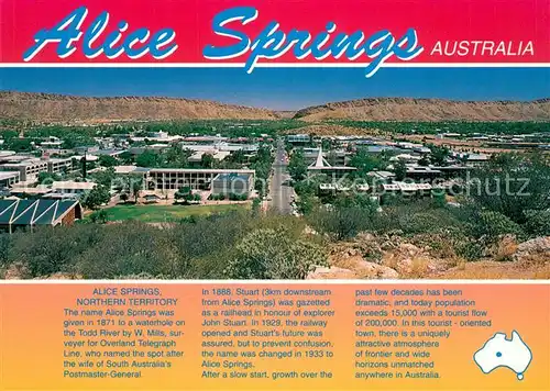 AK / Ansichtskarte Alice_Springs Panorama Alice Springs