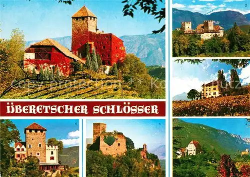 AK / Ansichtskarte ueberetsch Schloesser Warth Freudenstein Ringberg Englar Hocheppan Korb ueberetsch