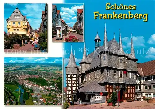 AK / Ansichtskarte Frankenberg_Eder Schmalhorst Fussgaengerzone Panorama Gasthof Frankenberg Eder