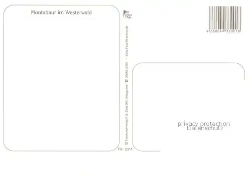 AK / Ansichtskarte Montabaur_Westerwald Am Rathaus Stadtblick Wolfsturm Schloss Schusterbrunnen Fussgaengerzone Montabaur_Westerwald