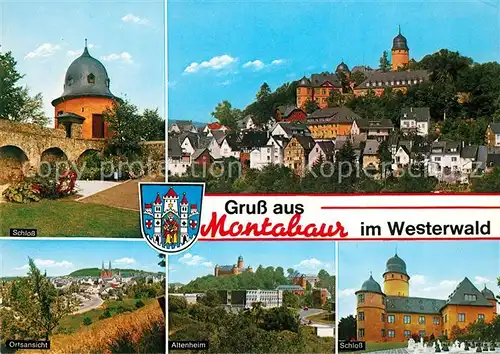 AK / Ansichtskarte Montabaur_Westerwald Schloss Ortsansicht Altenheim Montabaur_Westerwald