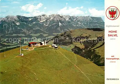 AK / Ansichtskarte Hohe_Salve Gipfelrestaurant Kaisergebirge Hohe_Salve
