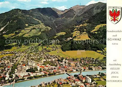 AK / Ansichtskarte Schwaz_Tirol Fliegeraufnahme Kellerjoch  Schwaz Tirol
