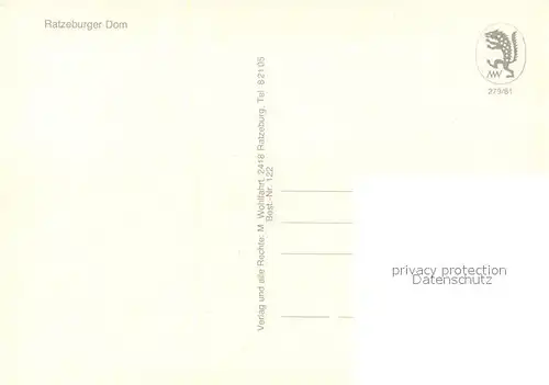 AK / Ansichtskarte Ratzeburg Dom Ratzeburg