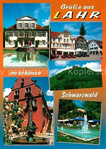 AK / Ansichtskarte Lahr_Baden Impressionen Altstadt Brunnen Burg Lahr_Baden