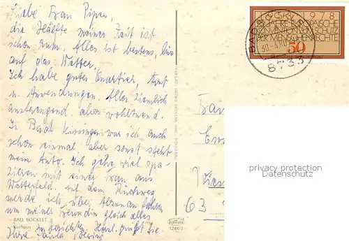 AK / Ansichtskarte Bad_Bocklet Kurhaus Blumenbeet Bad_Bocklet