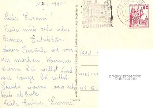 AK / Ansichtskarte Rosenheim_Bayern Stadtbild mit Alpenpanorama Motive Innenstadt Rosenheim Bayern