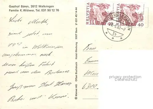 AK / Ansichtskarte Walkringen Gasthof Baeren Kirche Walkringen