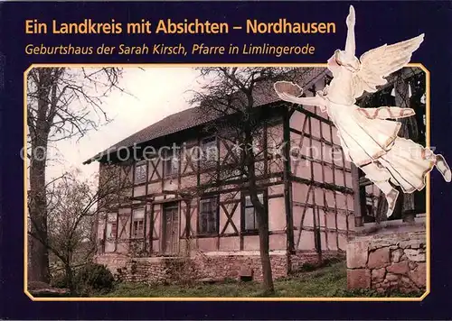 AK / Ansichtskarte Nordhausen_Thueringen Geburtshaus Sarah Kirche Pfarre in Limlingerode Nordhausen Thueringen