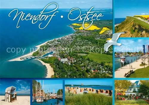 AK / Ansichtskarte Niendorf_Ostseebad Fliegeraufnahme Strand Niendorf_Ostseebad