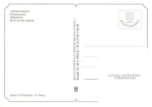 AK / Ansichtskarte Neuzelle Stiftskirche Christussaeule Schiefe Kapelle Neuzelle