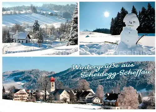 AK / Ansichtskarte Scheffau_Scheidegg im Winter Schneemann Scheffau Scheidegg