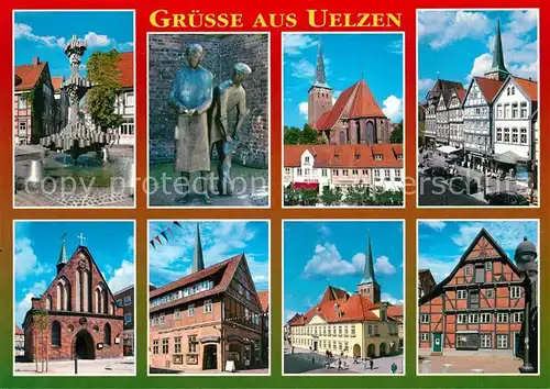 AK / Ansichtskarte Uelzen_Lueneburger_Heide Fachwerk Schnellenmarkt Ulenkoeper Denkmal Lueneburger Strasse Ratsweinhandlung  Uelzen_Lueneburger_Heide