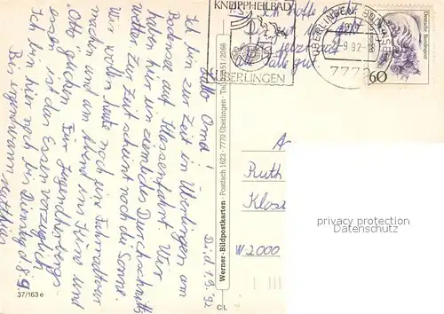 AK / Ansichtskarte ueberlingen_Bodensee Hafen Seepartie Kirche ueberlingen Bodensee