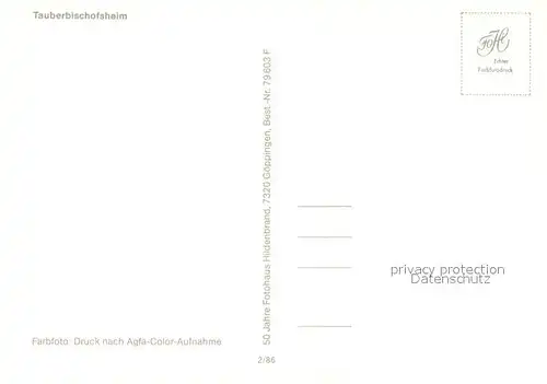 AK / Ansichtskarte Tauberbischofsheim Fachwerk und Turm Tauberbischofsheim