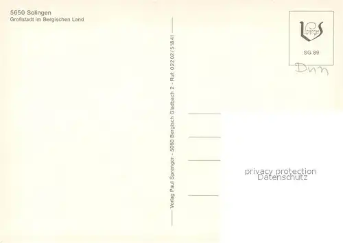 AK / Ansichtskarte Solingen Koelner Str. Mumm Str. Andernauer Str. Klosterwall Muehlenplatz Solingen