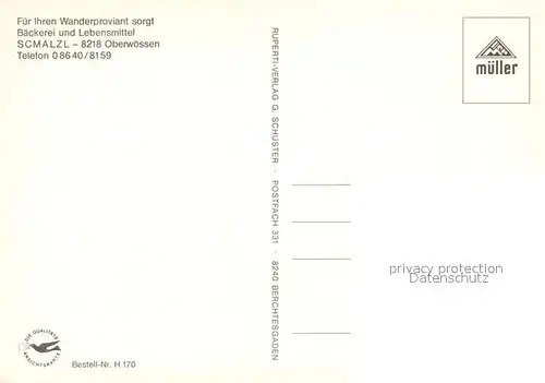 AK / Ansichtskarte Oberwoessen Hochplatte Post Erholungsheim Baeckerei Scmalzl Oberwoessen