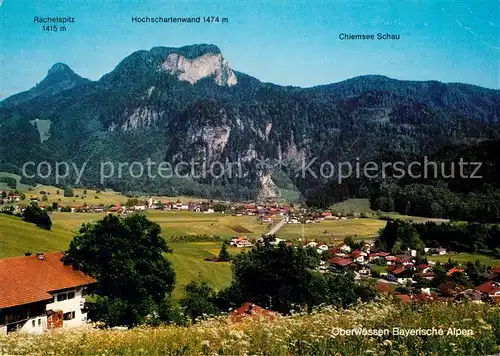 AK / Ansichtskarte Oberwoessen Chiemsee Schau Hochschartenwand Rachelspitz Oberwoessen