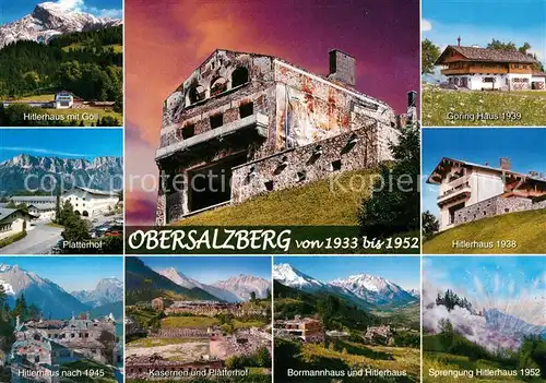 AK / Ansichtskarte Obersalzberg Berchtesgaden H. Haus mit Goell Plattenhof Kasernen Bormannhaus Goering Haus Obersalzberg