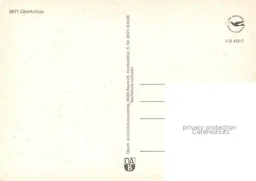 AK / Ansichtskarte Oberkotzau Kirchenpartie Oberkotzau