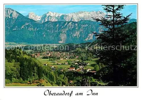 AK / Ansichtskarte Oberaudorf mit Kaisergebirge Oberaudorf