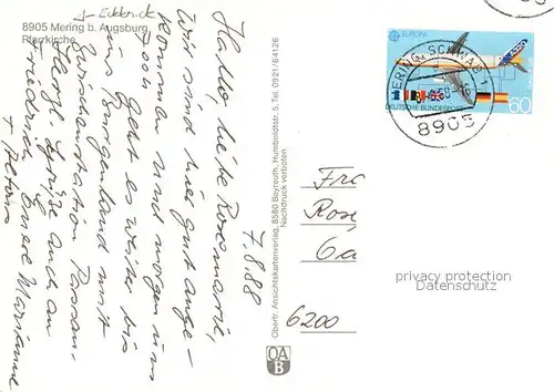 AK / Ansichtskarte Mering_Augsburg Pfarrkirche 