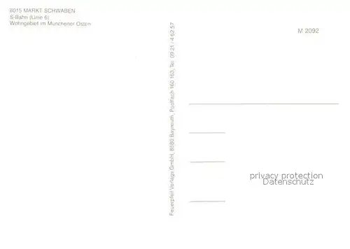 AK / Ansichtskarte Markt_Schwaben_Ebersberg Wohngebiet im Muenchener Osten Markt_Schwaben_Ebersberg