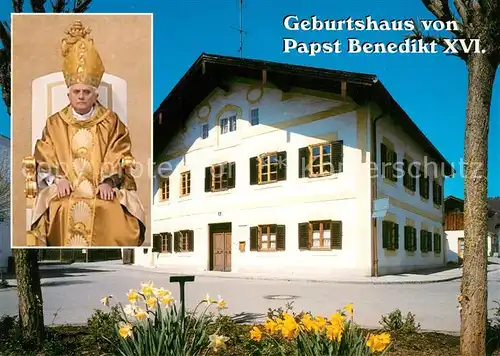 AK / Ansichtskarte Marktl_Inn Geburtshaus von Pabst Benedikt Marktl_Inn