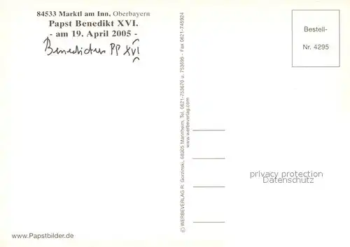 AK / Ansichtskarte Marktl_Inn Geburtshaus von Pabst Benedikt Marktl_Inn