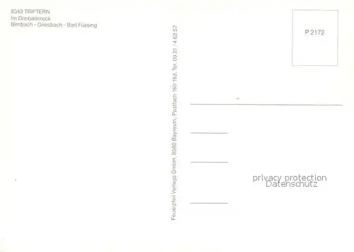 AK / Ansichtskarte Triftern Birnbach Griesbach Bad_Fuessing Triftern