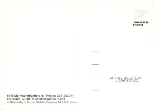 AK / Ansichtskarte Marktschellenberg mit Hoher Goell Marktschellenberg