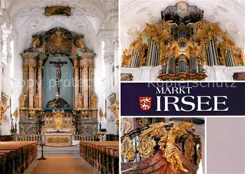 AK / Ansichtskarte Irsee Klosterkirche Hochaltar mit Fastentuch  Irsee