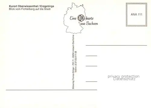 AK / Ansichtskarte Oberwiesenthal_Erzgebirge Blick vom Fichtelberg Seilbahn Oberwiesenthal Erzgebirge
