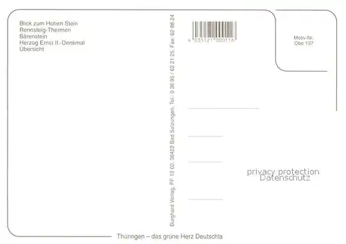 AK / Ansichtskarte Oberhof_Thueringen Hoher Stein Rennsteig Thermen Baerenstein Herzog Ernst Denkmal Oberhof Thueringen
