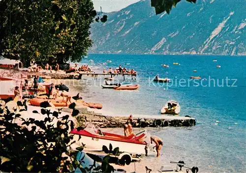 AK / Ansichtskarte Limone_sul_Garda Campeggio Garda Campingplatz Gardasee Badestrand Limone_sul_Garda