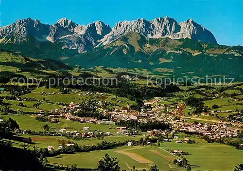 AK / Ansichtskarte Kitzbuehel_Tirol mit Wildem Kaiser Kaisergebirge Kitzbuehel Tirol