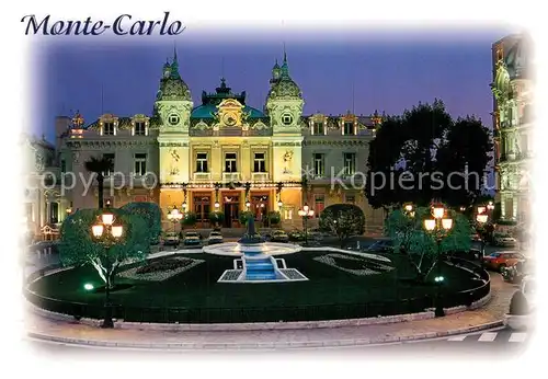 AK / Ansichtskarte Monte Carlo Casino la nuit Monte Carlo