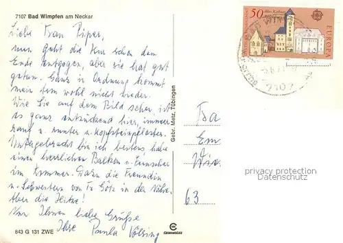 AK / Ansichtskarte Bad_Wimpfen Motive Altstadt Fachwerkhaeuser Turm Chronik Bad_Wimpfen