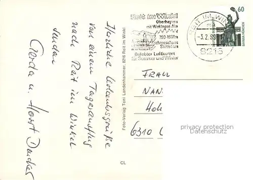 AK / Ansichtskarte Reit_Winkl Winterlandschaft Wintersportplatz Langlaufloipe Pferdeschlitten Alpenpanorama Reit_Winkl