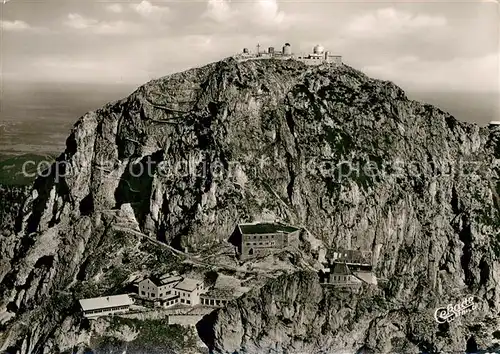 AK / Ansichtskarte Wendelstein_Berg Observatorium Berghotel Sender Gebirgspanorama Fliegeraufnahme Wendelstein_Berg