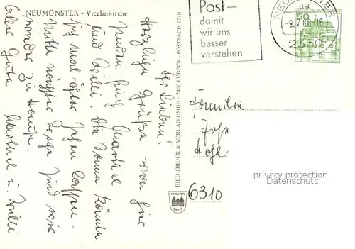 AK / Ansichtskarte Neumuenster_Schleswig Holstein Vicelinkirche Neumuenster