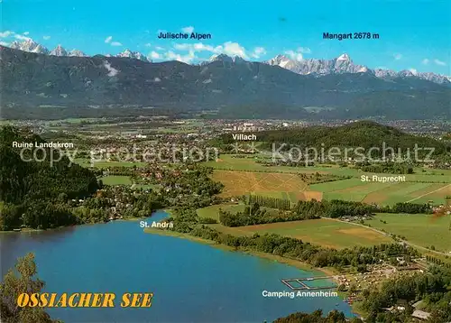 AK / Ansichtskarte Ossiachersee Feriengebiet Julische Alpen Fliegeraufnahme Ossiachersee