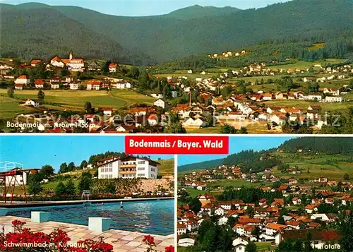 AK / Ansichtskarte Bodenmais Panorama Blick zum Arber Bayerischer Wald Schwimmbad Kurhaus Bodenmais