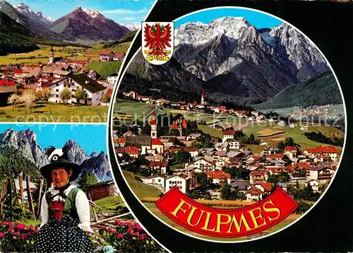 AK / Ansichtskarte Fulpmes_Tirol Panorama Stubaital Alpen Trachten Fulpmes Tirol