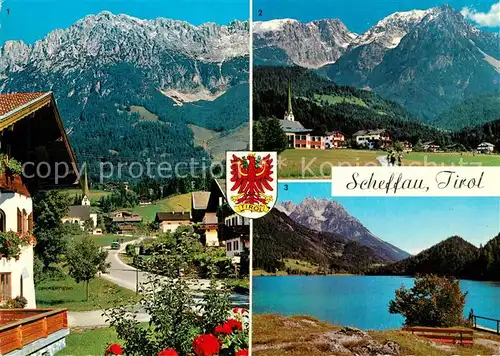 AK / Ansichtskarte Scheffau_Wilden_Kaiser Hauptstrasse Blick zum Kaisergebirge Hintersteinersee Scheffau_Wilden_Kaiser