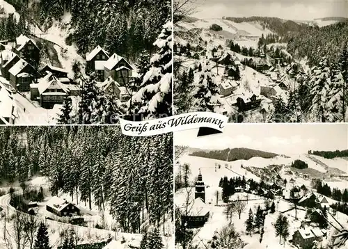 AK / Ansichtskarte Wildemann Teilansichten Winterlandschaft Wildemann