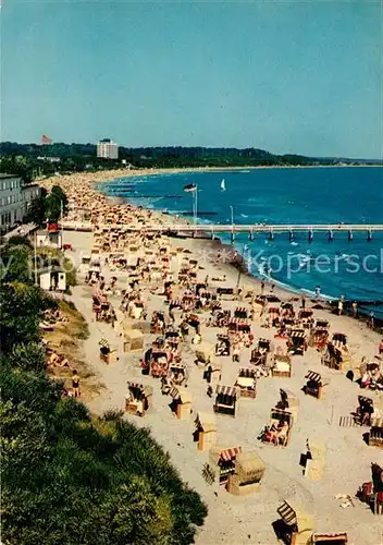 AK / Ansichtskarte Timmendorfer_Strand Strand Seebruecke Ostseeheilbad Timmendorfer_Strand