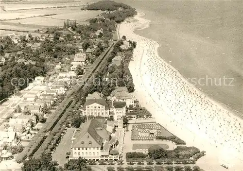 AK / Ansichtskarte Travemuende_Ostseebad Fliegeraufnahme Kupfertiefdruck Travemuende_Ostseebad