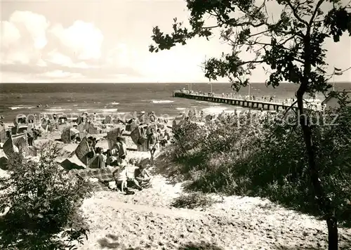 AK / Ansichtskarte Timmendorfer_Strand Strand Seebruecke Ostseeheilbad Timmendorfer_Strand