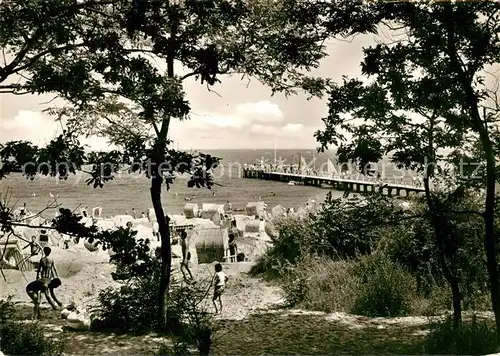 AK / Ansichtskarte Timmendorfer_Strand Strand Seebruecke Ostseeheilbad Timmendorfer_Strand